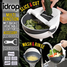 Load image into Gallery viewer, Wet Basket Vegetable Cutter - Portable Vegetables Choppers with 5 Dicing Blades
