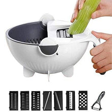 Load image into Gallery viewer, Wet Basket Vegetable Cutter - Portable Vegetables Choppers with 5 Dicing Blades
